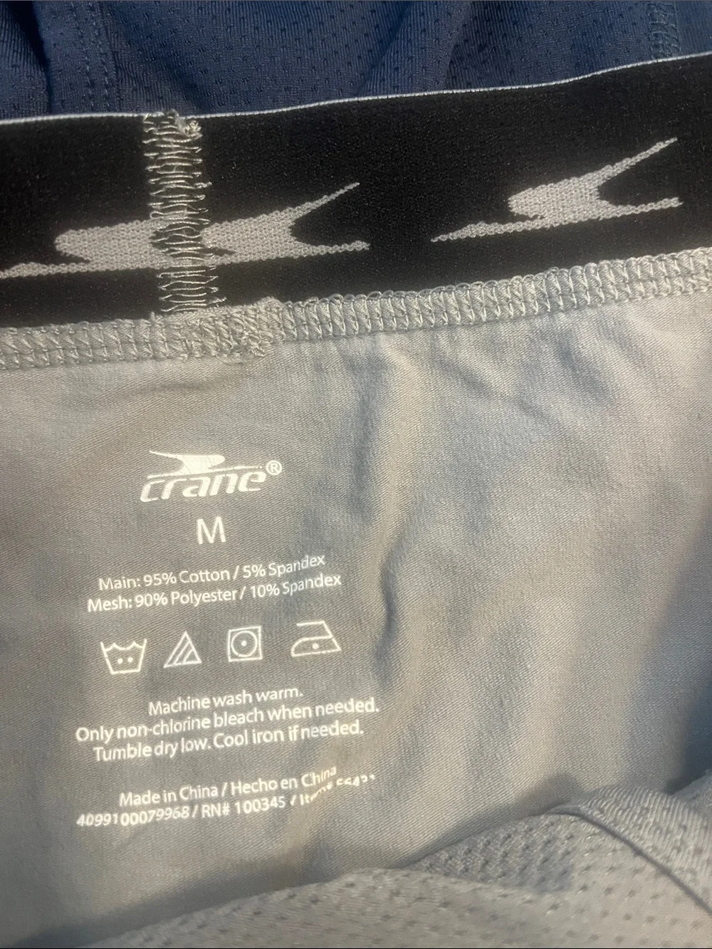 .8.   3 Crain Men's Performance Boxer Briefs mesh vented - Black, Navy, Gray